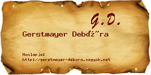 Gerstmayer Debóra névjegykártya